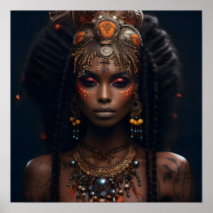 Póster Retrato de Guerrera Regia