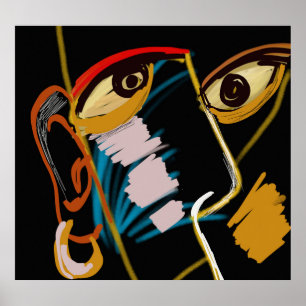 Póster Retrato de Guerrero: Resumen primitivo del petróle