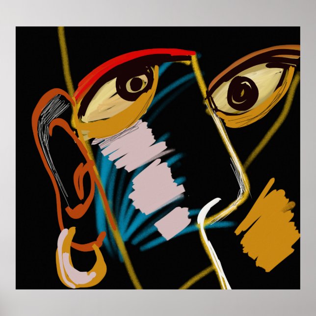 Póster Retrato de Guerrero: Resumen primitivo del petróle (Frente)