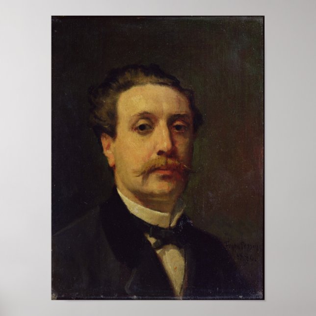 Póster Retrato de Guy de Maupassant 1876 (Frente)