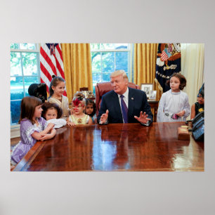 Póster Retrato de Halloween de la Casa Blanca de Donald T