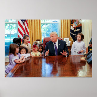 Póster Retrato de Halloween de la Casa Blanca de Donald T