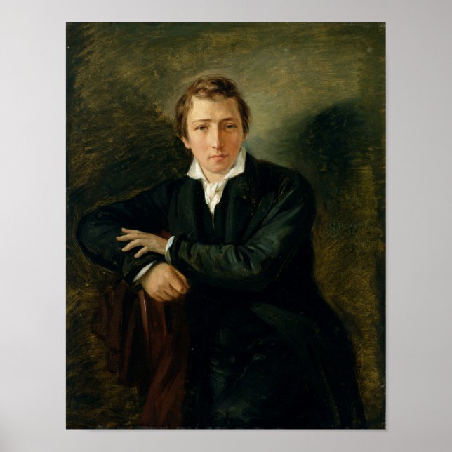 Póster Retrato de Heinrich Heine 1831 (Frente)