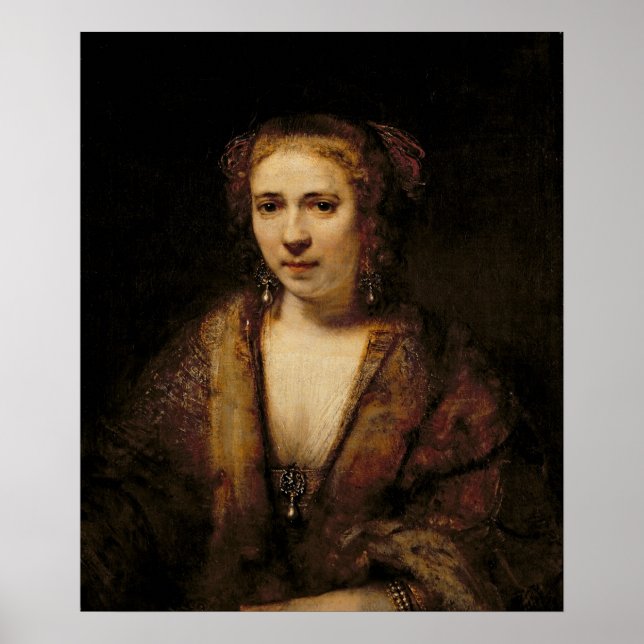 Póster Retrato de Hendrikje Stoffels (Frente)