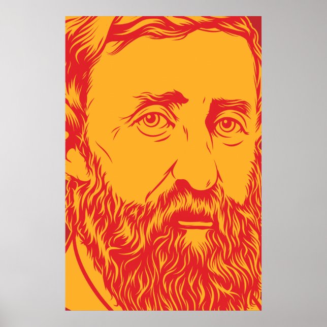 Póster Retrato de Henry David Thoreau (Frente)