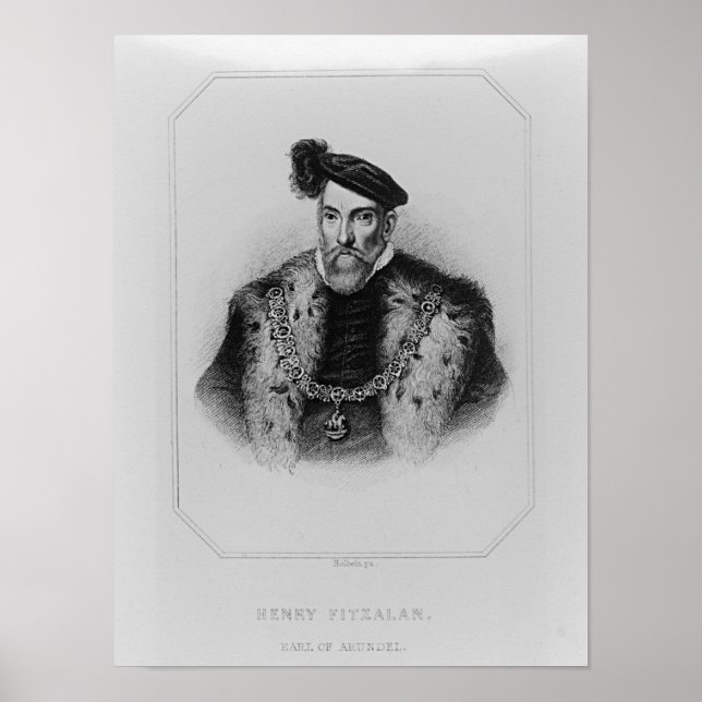 Póster Retrato de Henry Fitzalan, duodécimo Conde de (Frente)