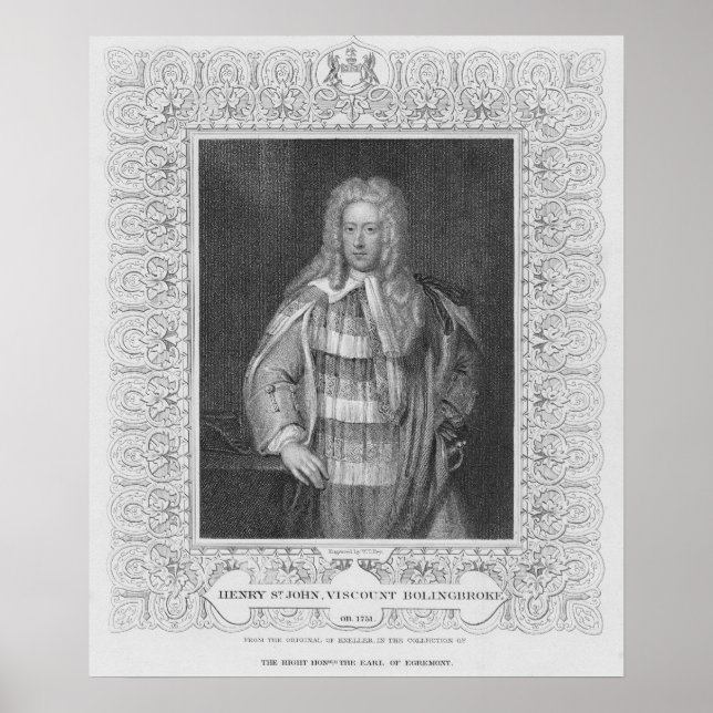Póster Retrato de Henry St. John Viscount Bolingbreak (Frente)