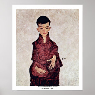 Póster Retrato De Herbert Rainer Por Schiele Egon