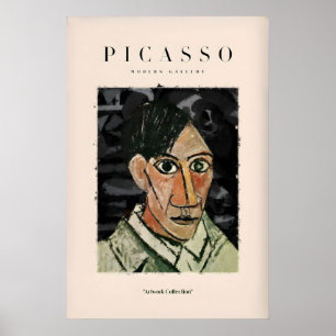 Póster Retrato de hombre de Picasso estilo cubista impres
