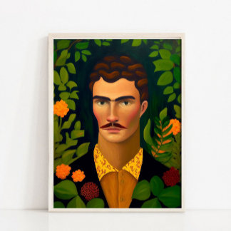 Póster Retrato de hombre, impresionante pieza de fotograf