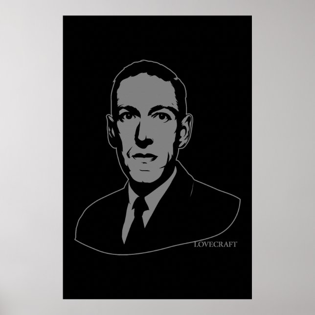 Póster Retrato de HP Lovecraft (Frente)