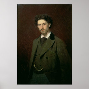 Póster Retrato de Ilya Efimovich Repin, 1876
