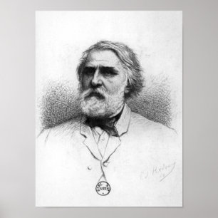 Póster Retrato de Ivan Turgenev