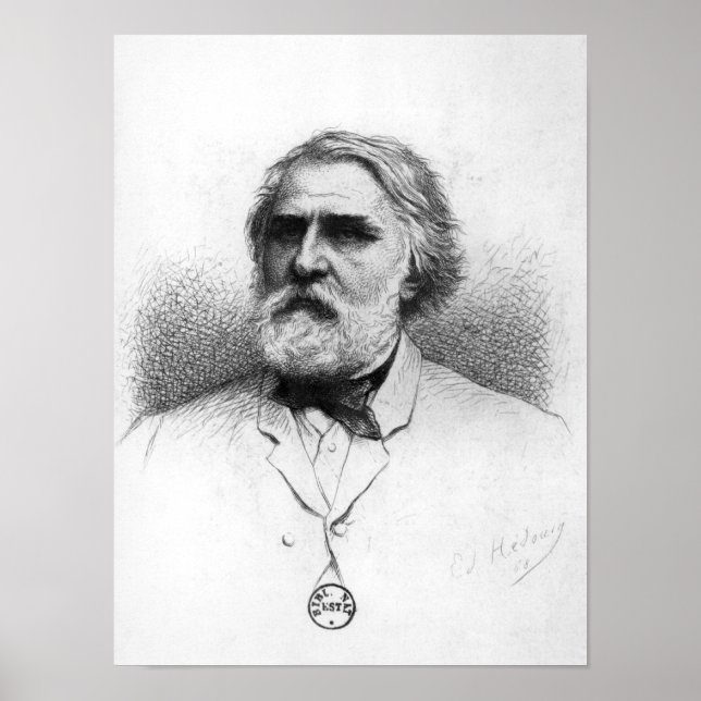 Póster Retrato de Ivan Turgenev (Frente)