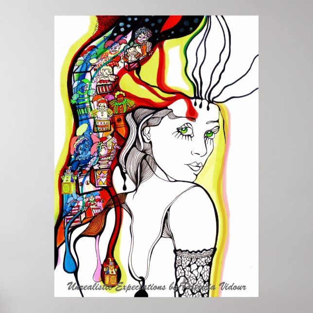 Póster Retrato de Jack in the box Chica (Frente)