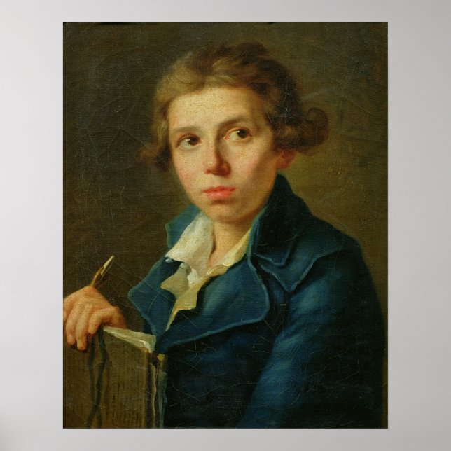 Póster Retrato de Jacques-Louis David como un joven (Frente)