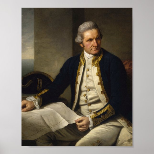 Póster Retrato de James Cook (Frente)