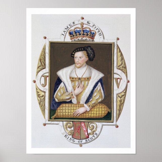 Póster Retrato de James V (1512-42) Rey de Escocia (Frente)