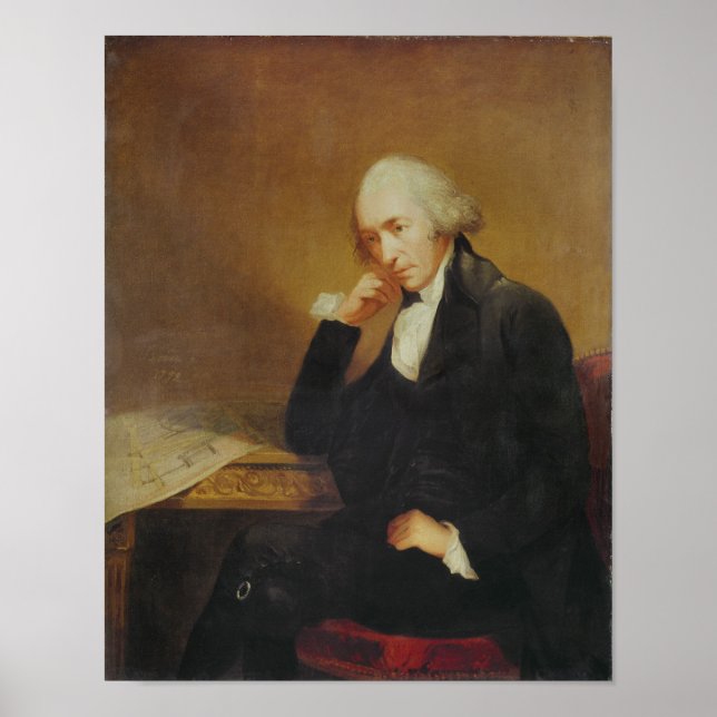 Póster Retrato de James Watt 1792 (Frente)