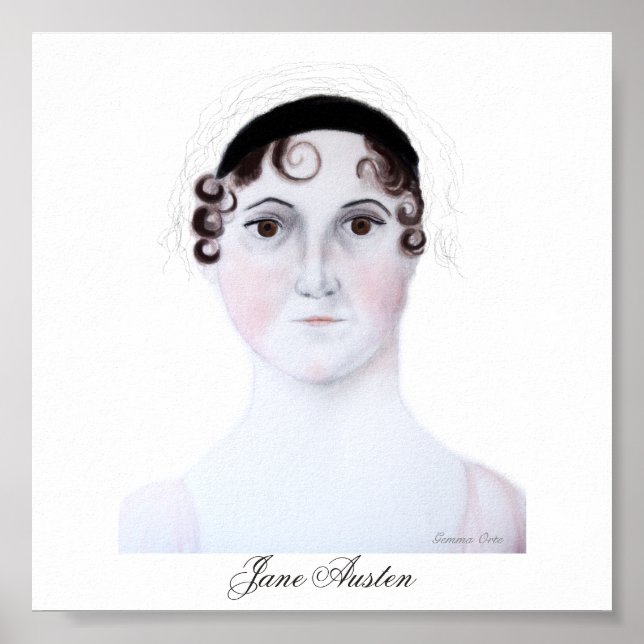 Póster Retrato de Jane Austen. (Frente)