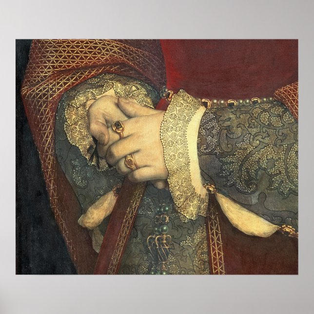 Póster Retrato de Jane Seymour, 1536 (Frente)