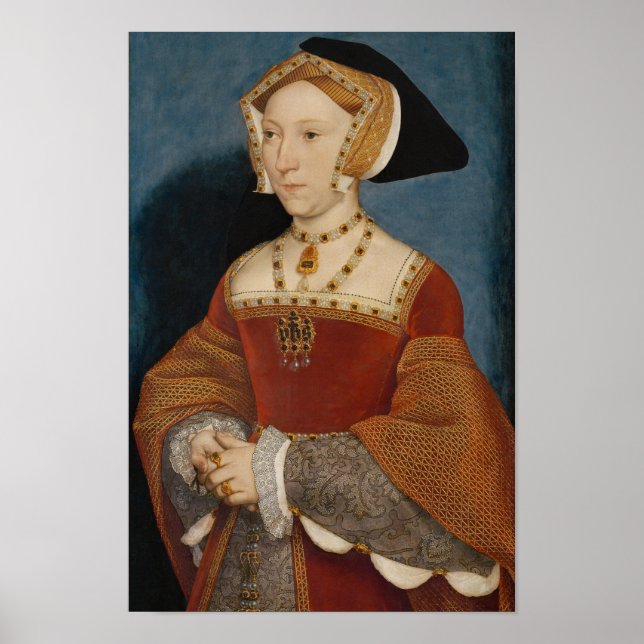 Póster Retrato de Jane Seymour - Reina de Inglaterra (Frente)