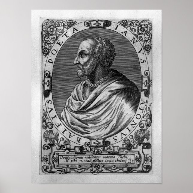 Póster Retrato de Jean Antoine de Baif (Frente)