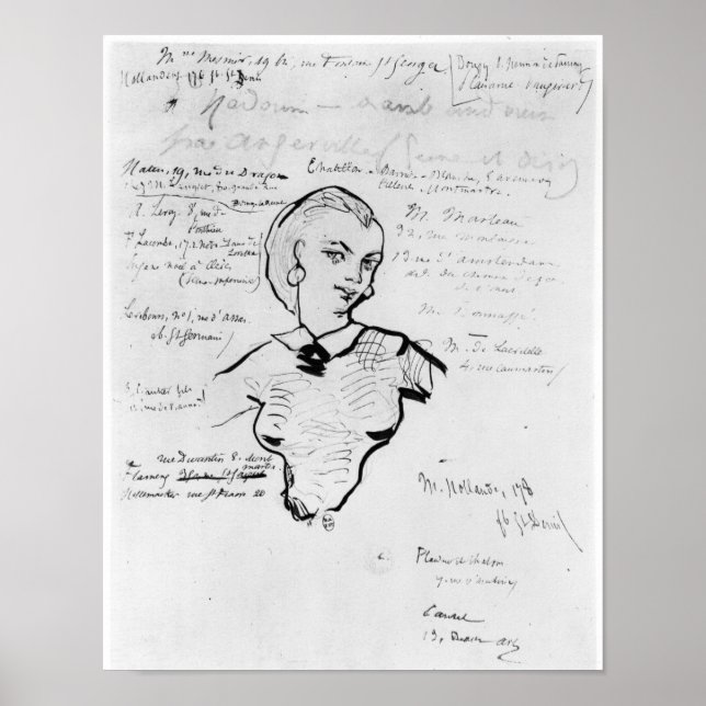 Póster Retrato de Jeanne Duval (Frente)