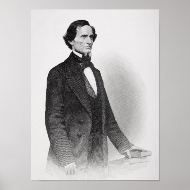 Póster Retrato de Jefferson Davis (Frente)