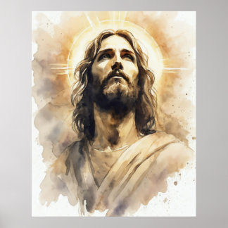 Póster Retrato de Jesucristo
