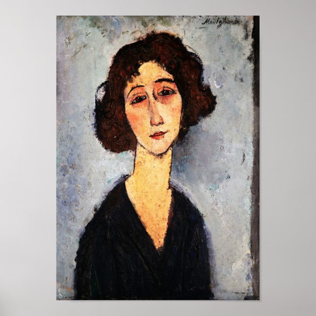 Póster Retrato de Jeune Femme, Modigliani (Frente)