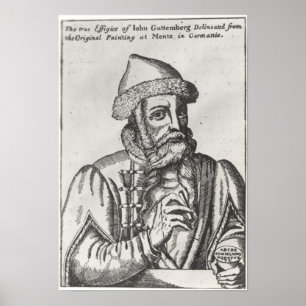 Póster Retrato de Johannes Gutenberg