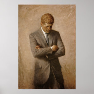 Póster Retrato de John F. Kennedy