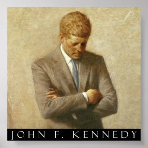 Póster Retrato De John F. Kennedy Sobre Lienzo