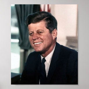 Póster Retrato de John F. Kennedy Whitehouse