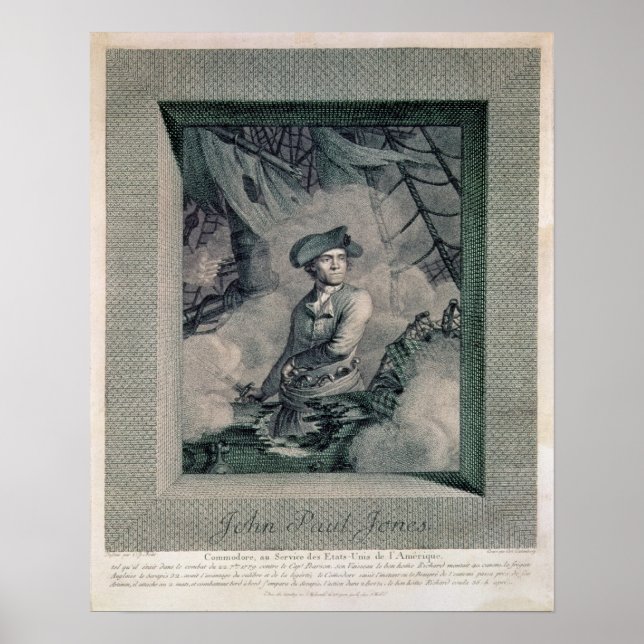 Póster Retrato de John Paul Jones (Frente)