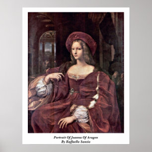 Póster Retrato de Juana de Aragón de Raffaello Sanzio