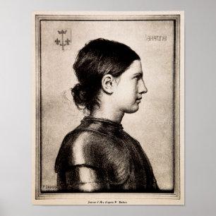 Póster Retrato de Juana de Arco por Paul Dubois