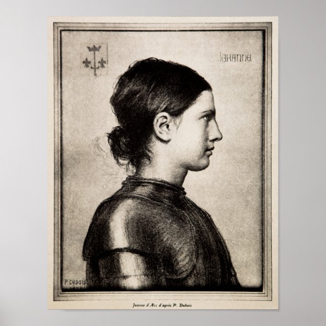 Póster Retrato de Juana de Arco por Paul Dubois (Frente)