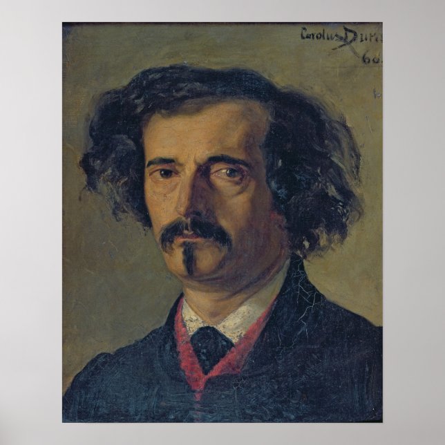Póster Retrato de Jules Barbey d'Aurevilly 1860 (Frente)