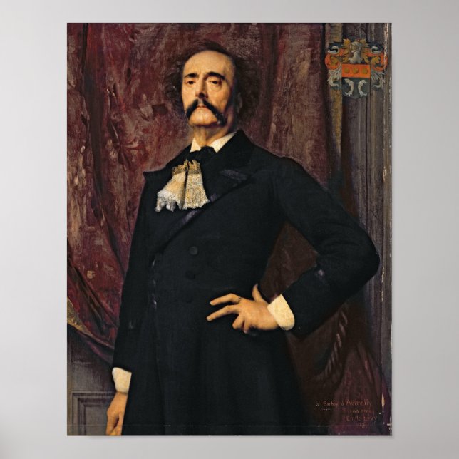 Póster Retrato de Jules Barbey d'Aurevilly 1881 (Frente)