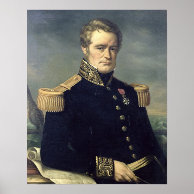 Póster Retrato de Jules Dumont d'Urville 1845 (Frente)