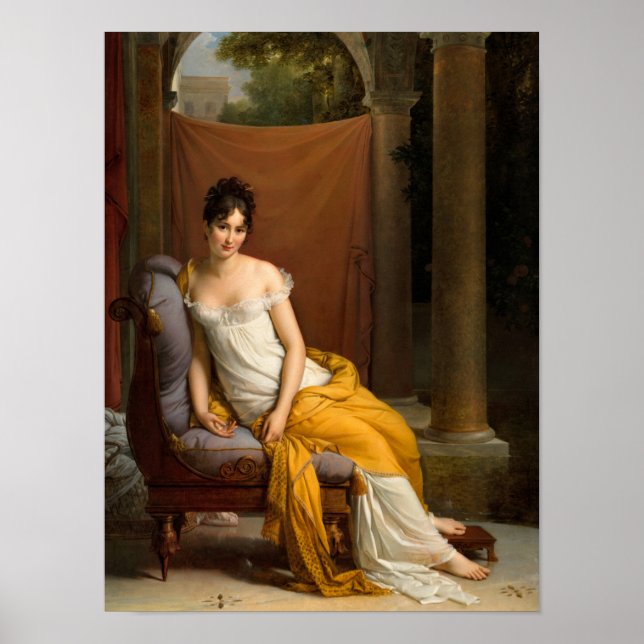 Póster Retrato de Juliette Recamier por Francois Gerard (Frente)