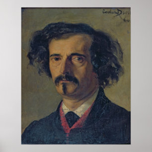 Póster Retrato de Julio Barbey d'Aurevilly 1860