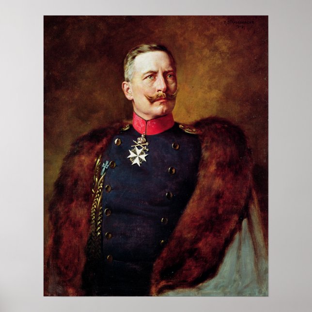Póster Retrato de Kaiser Wilhelm II (Frente)