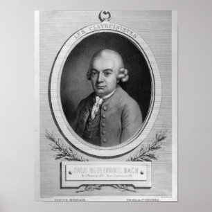 Póster Retrato de Karl Philipp Emmanuel Bach