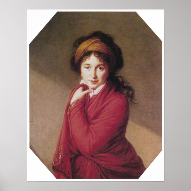 Póster Retrato de la condesa Golovin, Vigee-Lebrun (Frente)