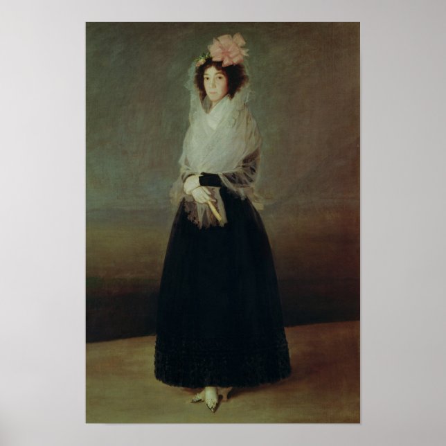 Póster Retrato de la condesa Marquesa de la Solana (Frente)