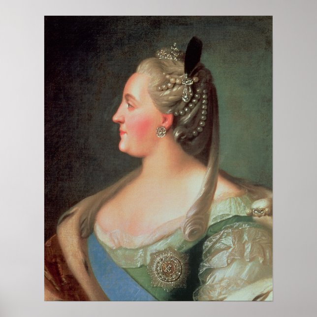 Póster Retrato de la emperatriz Caterina II el Grande (Frente)