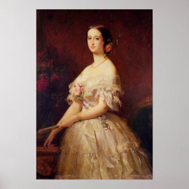 Póster Retrato de la emperatriz Eugenie 1854 (Frente)